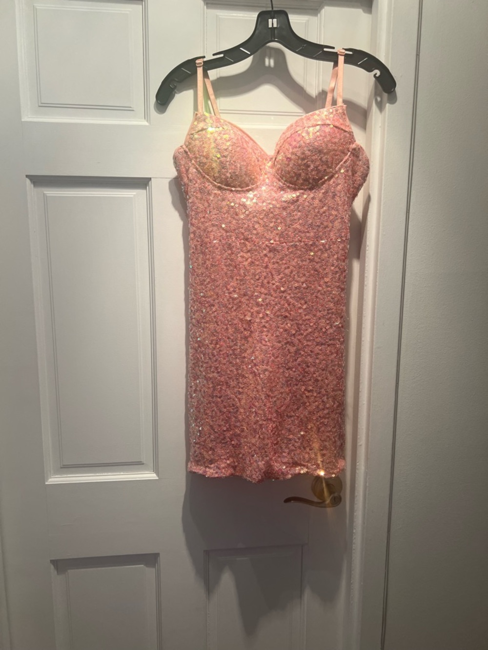 Sparkle Rose Gold Sequin Slip Dress - Women Intimates & Sleepwear